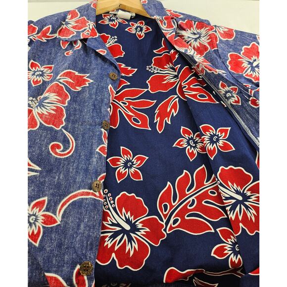 BISHOP ST. APPAREL VINTAGE WOMEN'S HAWAIIAN BUTTON -DOWN SHIRT SIZE 12 - Picture 4 of 6